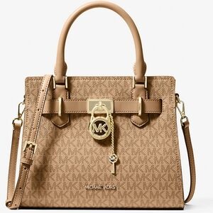 Michael Kors Hamilton Small Signature Logo Satchel. Handbag NWT